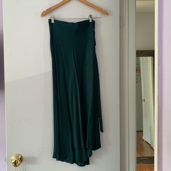 Chelsea28 Side Sash Midi Skirt XS GREEN PONDEROSA - Picture 2 of 3